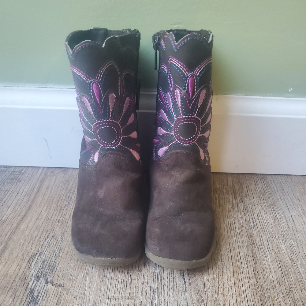 Bianca Girl's Suede Cowboy Boots Size 6